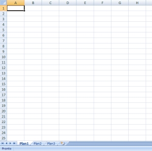 Exemplo de tela no Excel